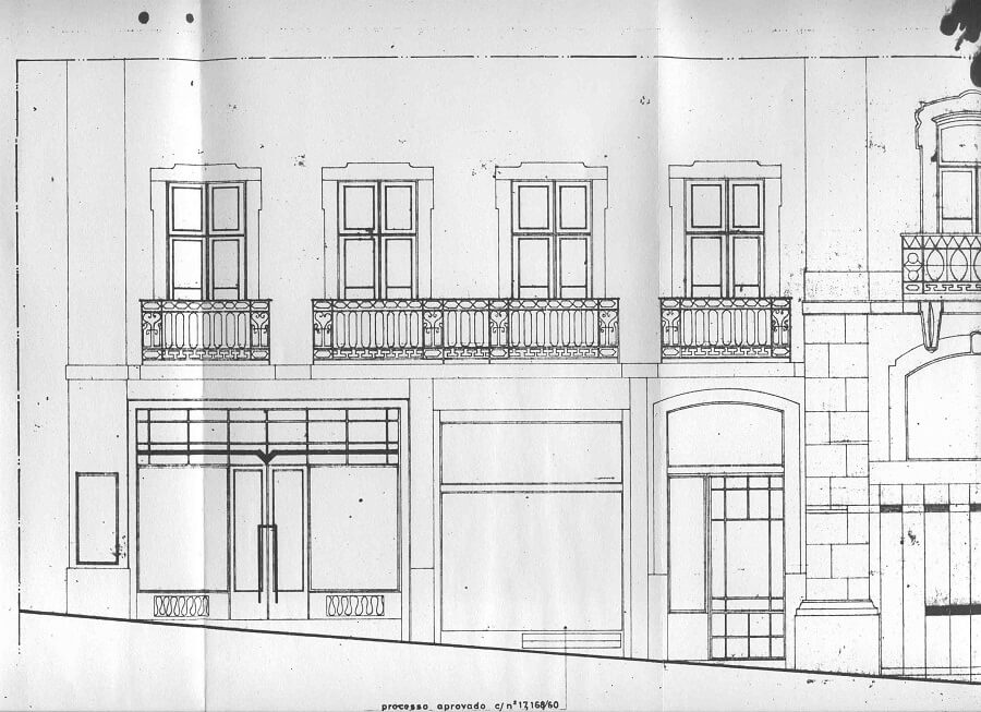 Rua do Carmo, Projecto de Alteração de vão de porta com o nº 37 Construção Sustentável - Design das fachadas no Chiado